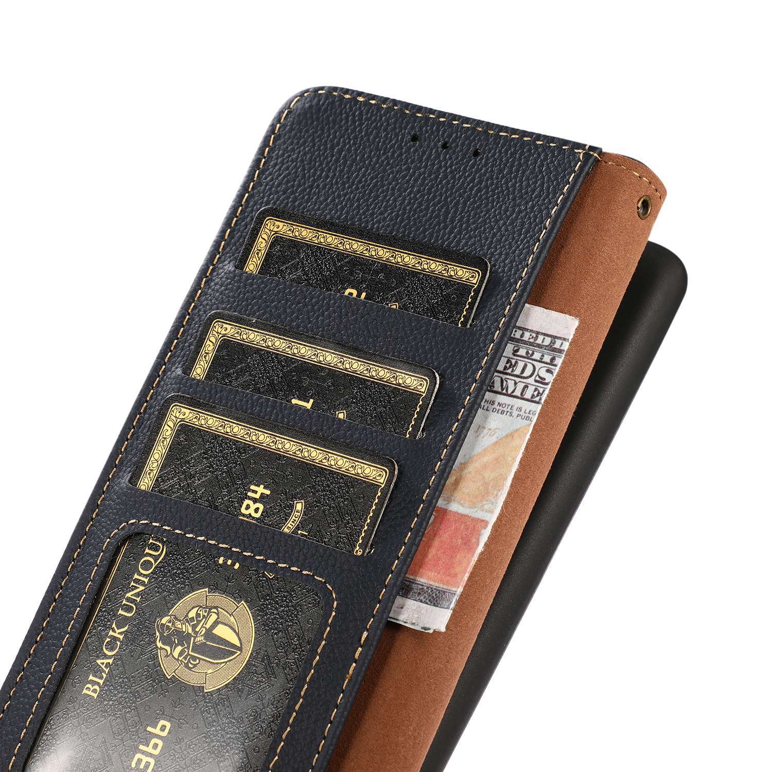 KHAZNEH For Xiaomi Redmi Note 13 Pro 4G / Poco M6 Pro 4G Case Genuine Cow Leather+TPU Stand Phone Cover KHAZNEH For Xiaomi Redmi Note 13 Pro 4G / Poco M6 Pro 4G Case Genuine Cow Leather+TPU Stand Phone Cover